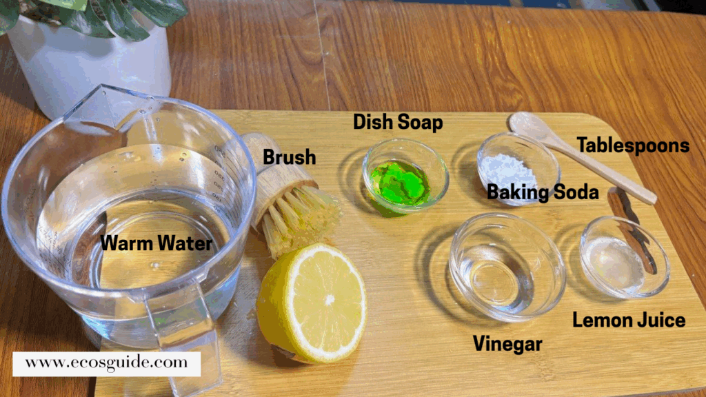 Baking soda and natural ingredients for cleaning a burnt pan