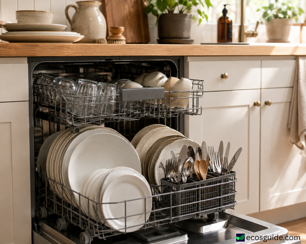 Full dishwasher load for maximum water efficiency